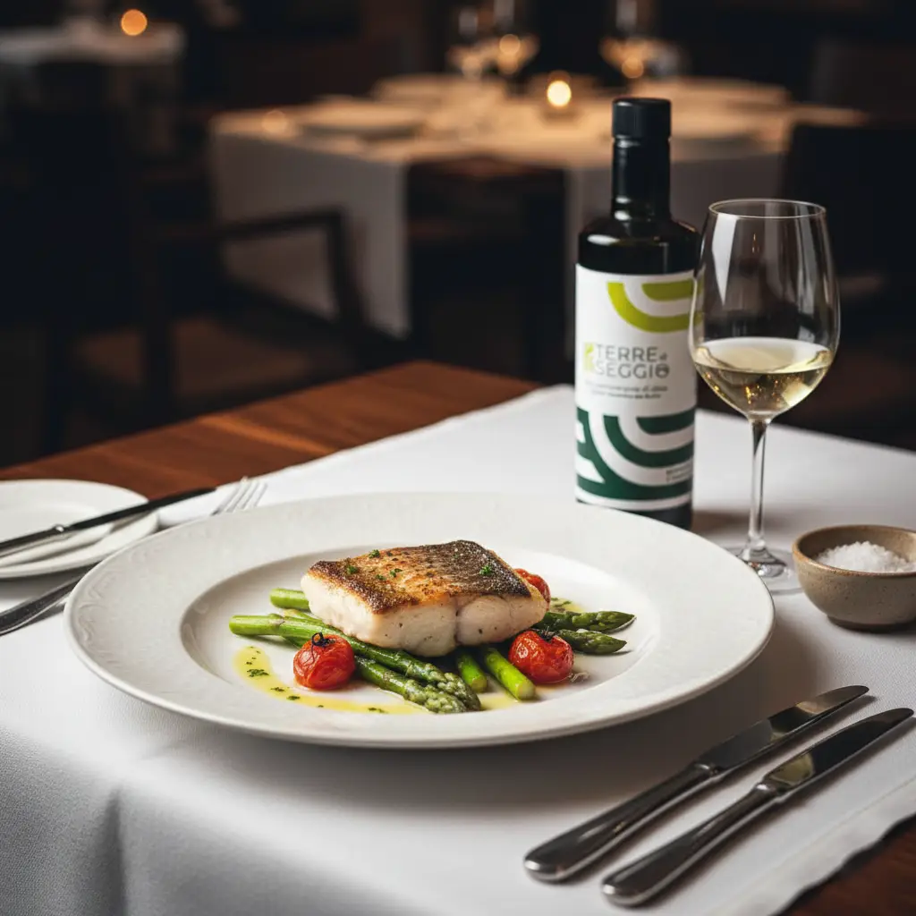 Bottiglie di olio extravergine in vetro per servizio al tavolo in ristoranti e gastronomie | Terre Di Seggio